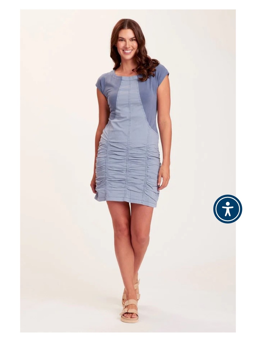 XCVI Wearables Aviana dress Ruched Cap-Sleeve Mini Dress